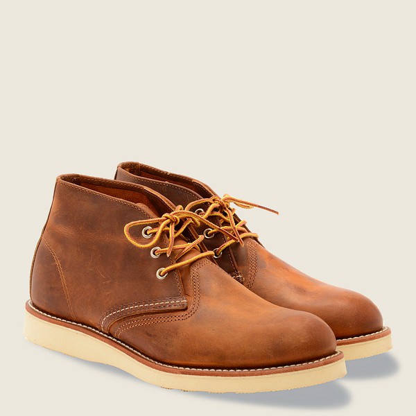 Red Wing Heritage Shoes Brown - Mens Work - Chukkar Rough & Tough Leather - 8609-NULMG